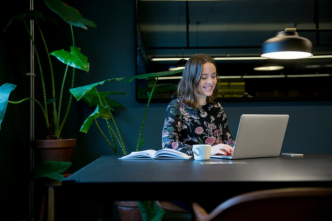 Woman working at a office