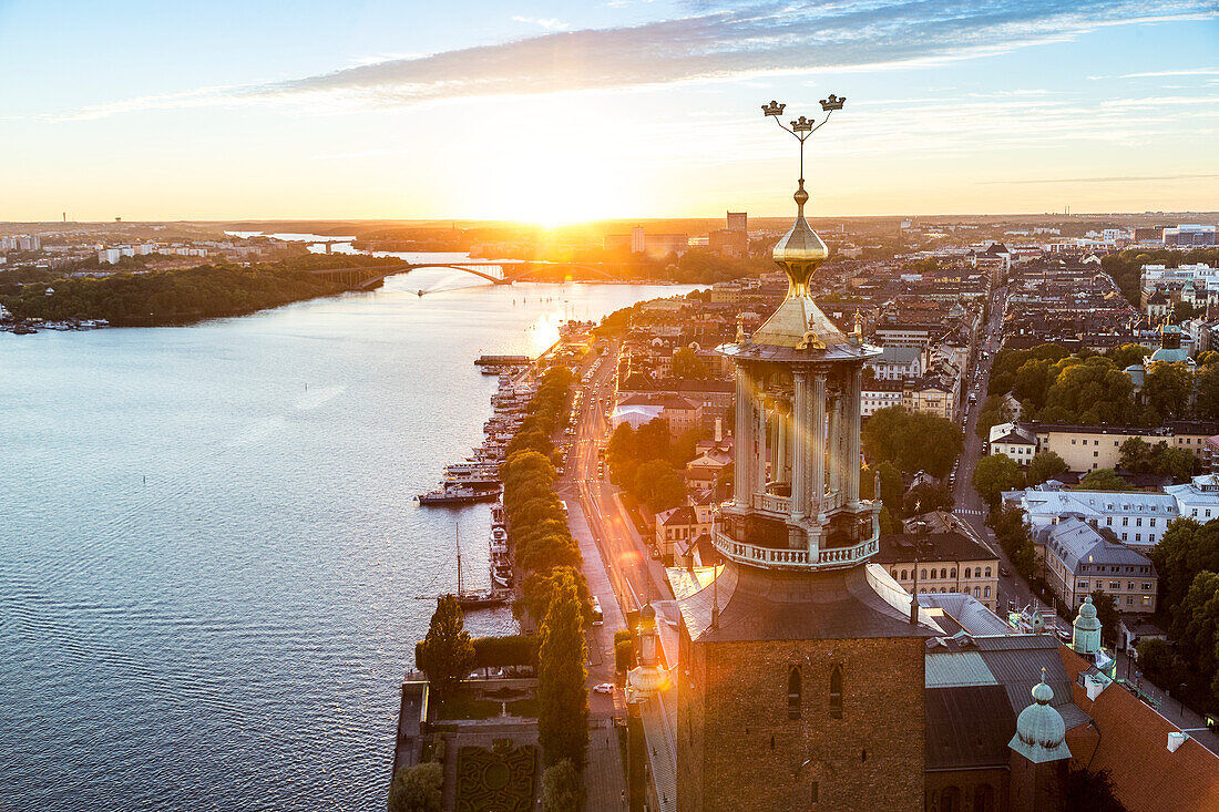 Stockholm cityscape with Stockholm City Hall, Sweden