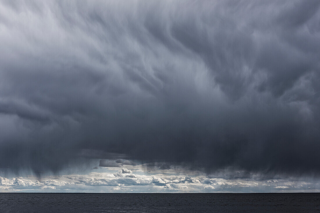 Storm clouds over sea