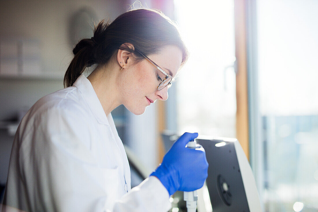 Technician doing research in laboratory