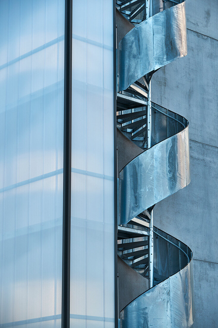 Modern winding stairwell