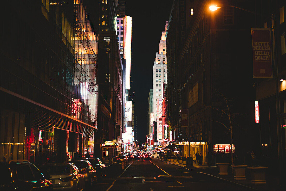 City street at night