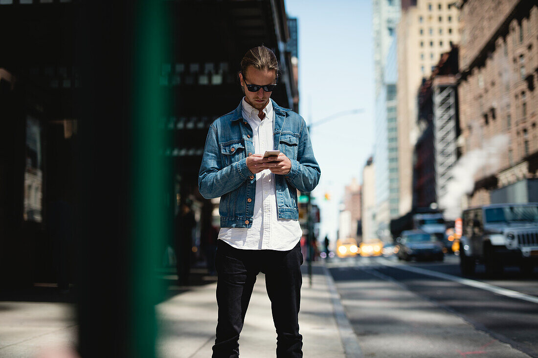 Man standing in street