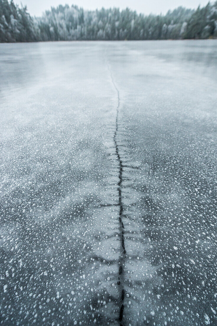 Frozen lake