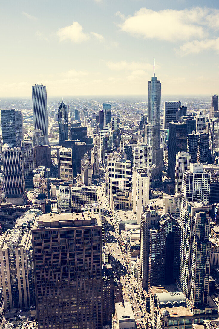 Cityscape on sunny day