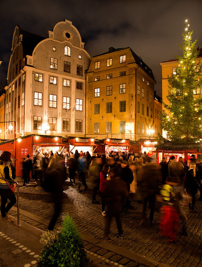 Crowded Christmas market