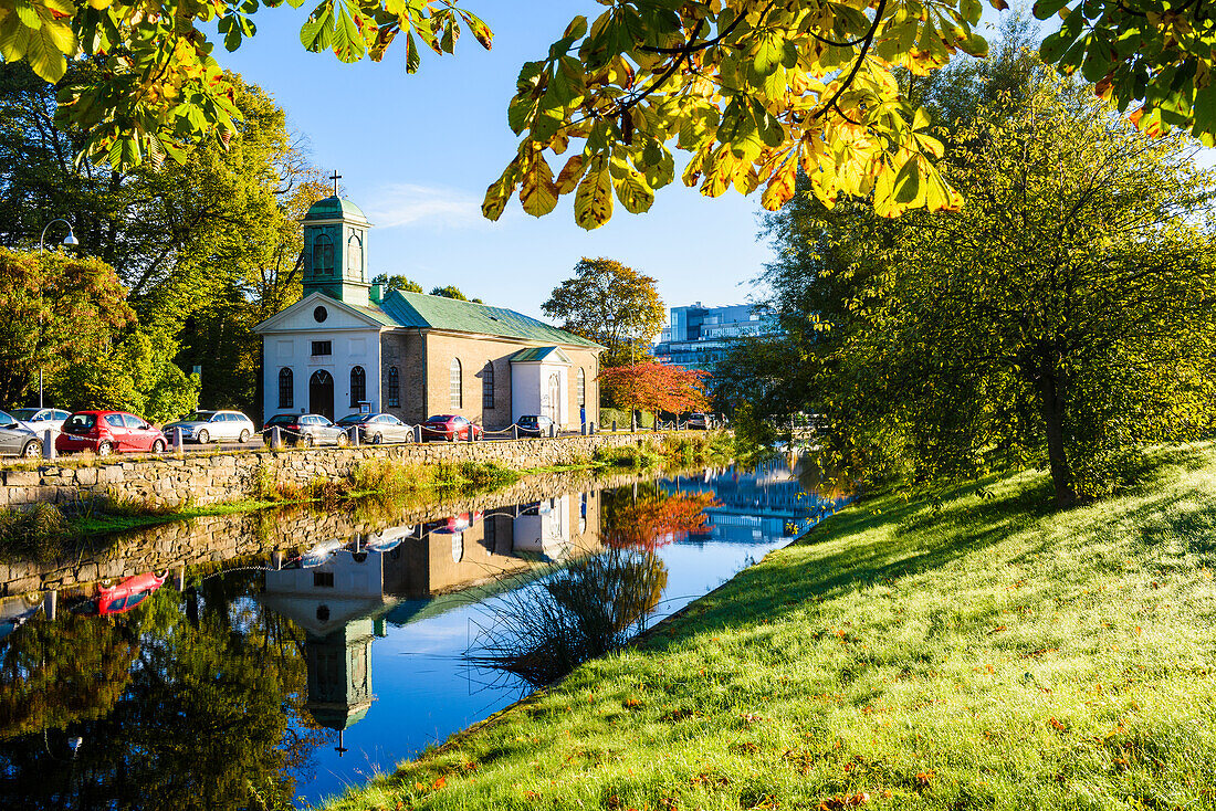 Buildings at river