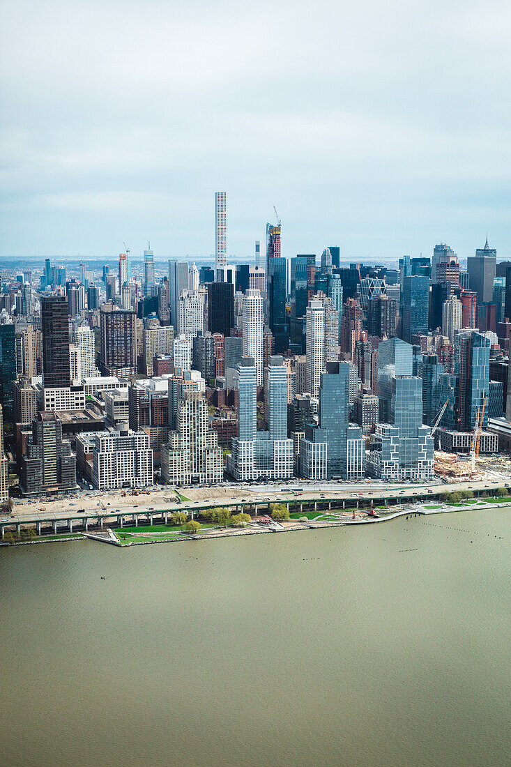 Aerial view of financial district