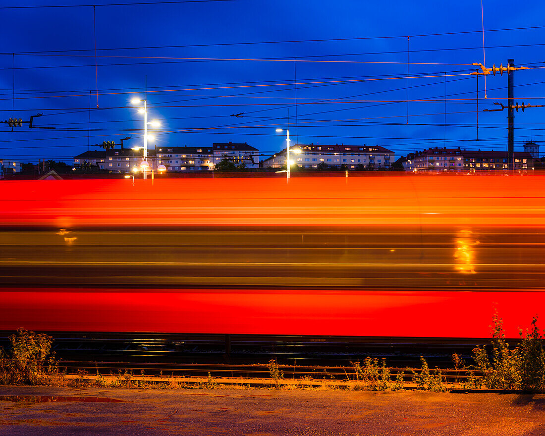 Light trails in street