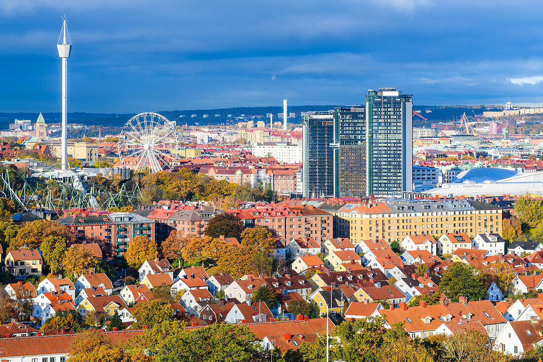 Blick auf Grona Lund, Stockholm, Schweden