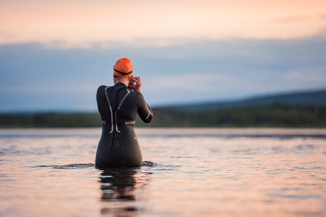 Woman in lake