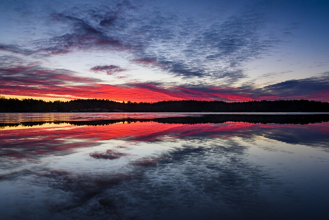 Lake at sunset