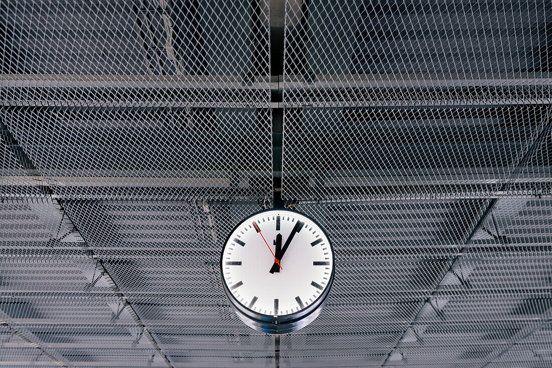 Clock under ceiling