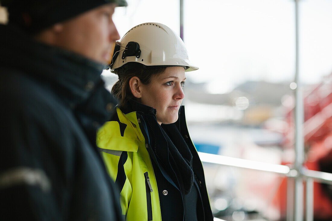 Bauarbeiter auf der Baustelle