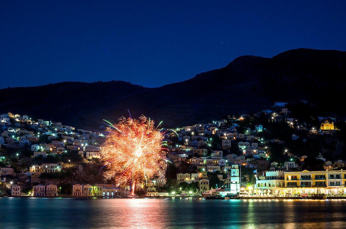Fireworks display, Symi, Greece