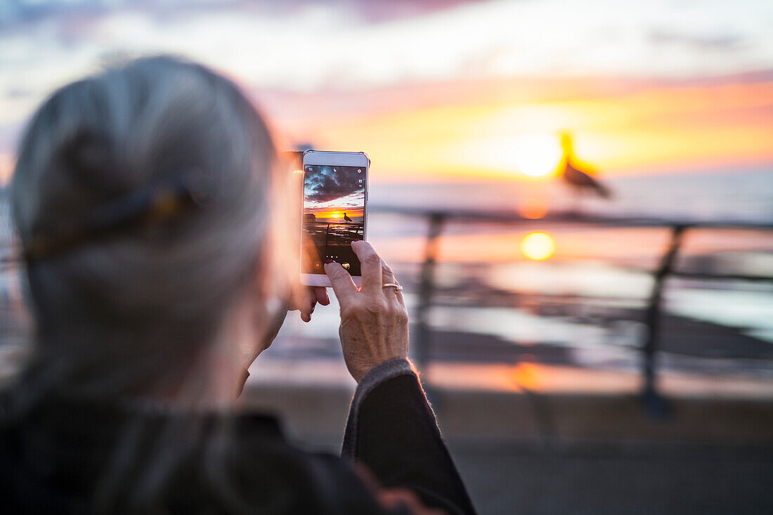 Woman photographing