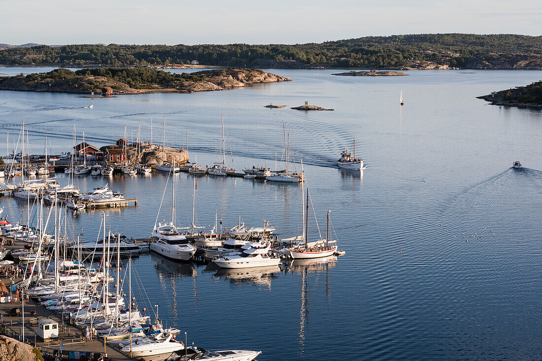 Aerial view of marina