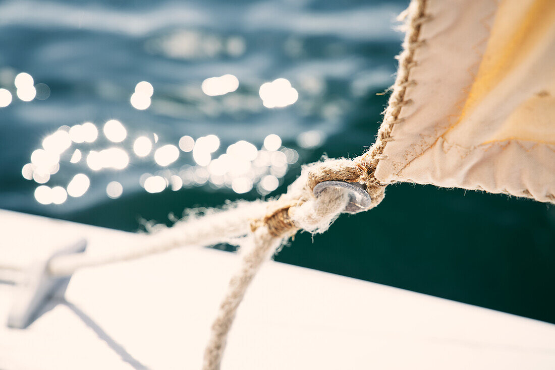 Rope on sailing boat