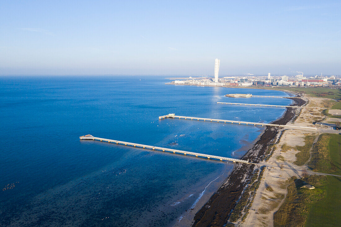 Coast with jetties