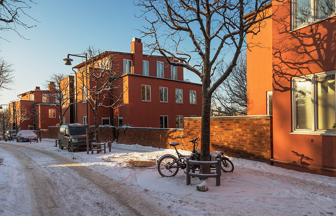 residential area in winter