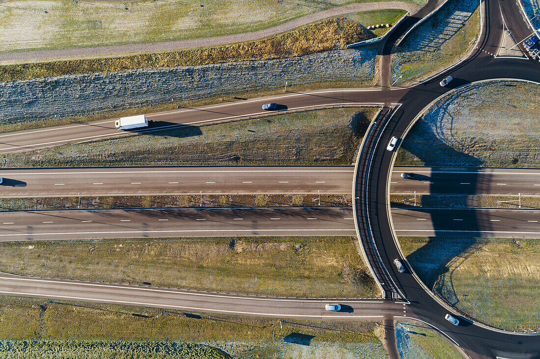 Aerial view of junction