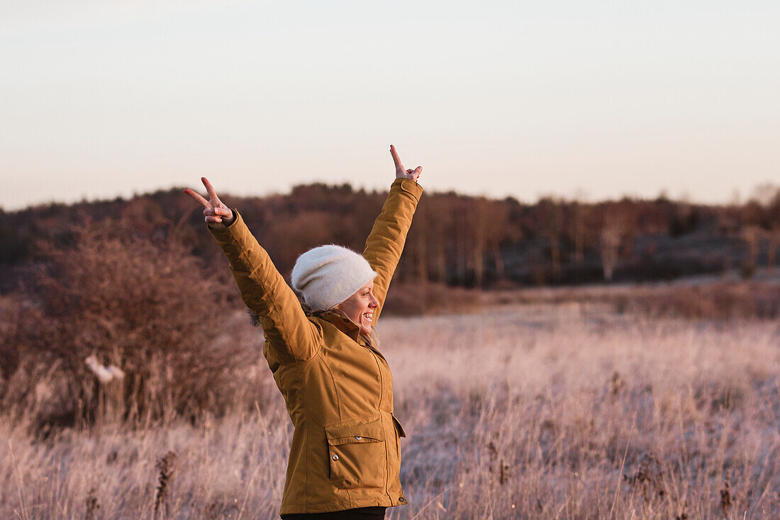 Woman on meadow