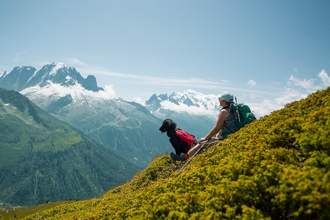 Hiker in mountains