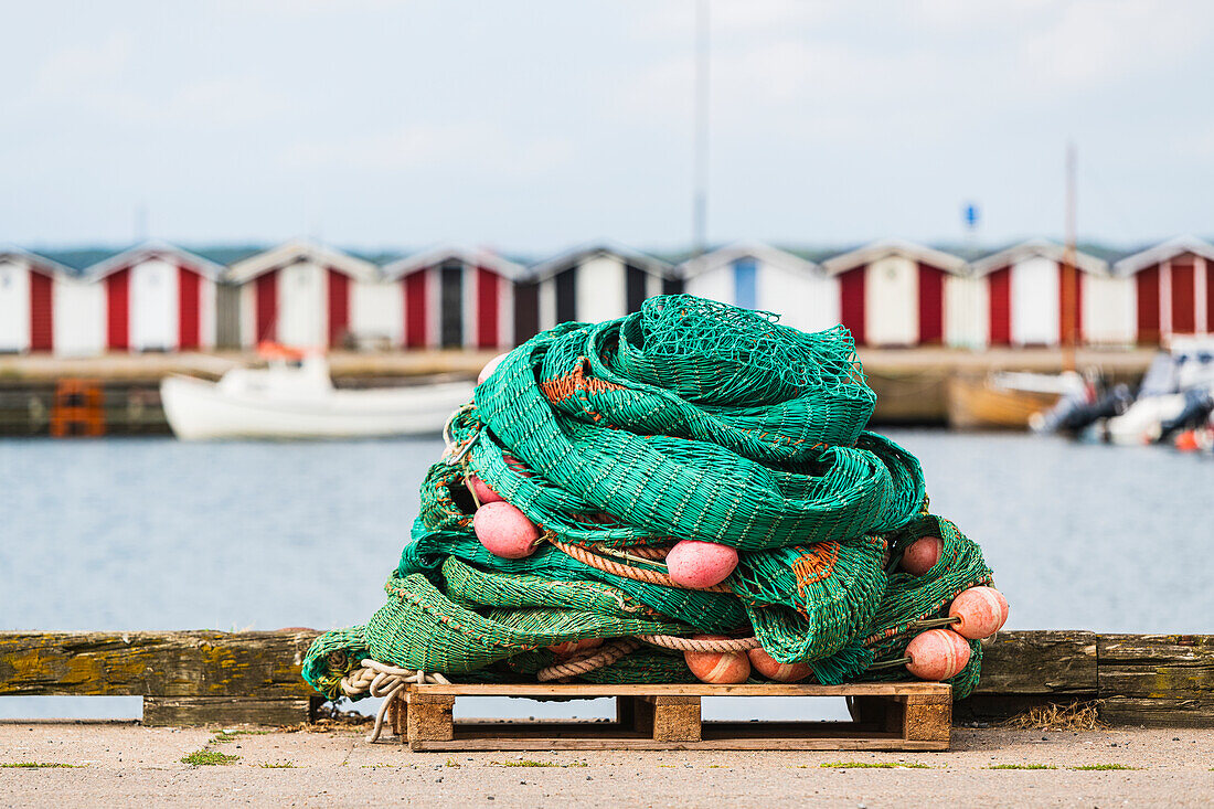 Fishing nets at sea