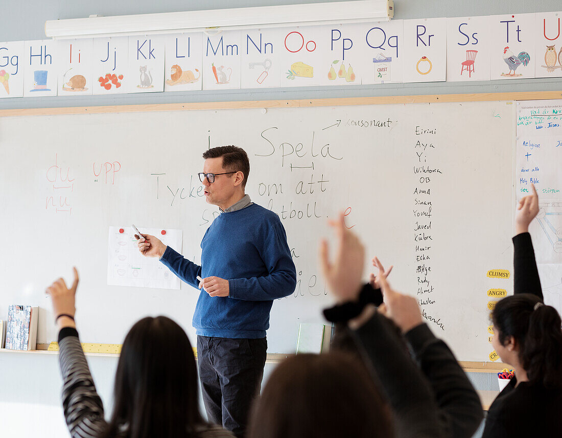 Teacher in classroom