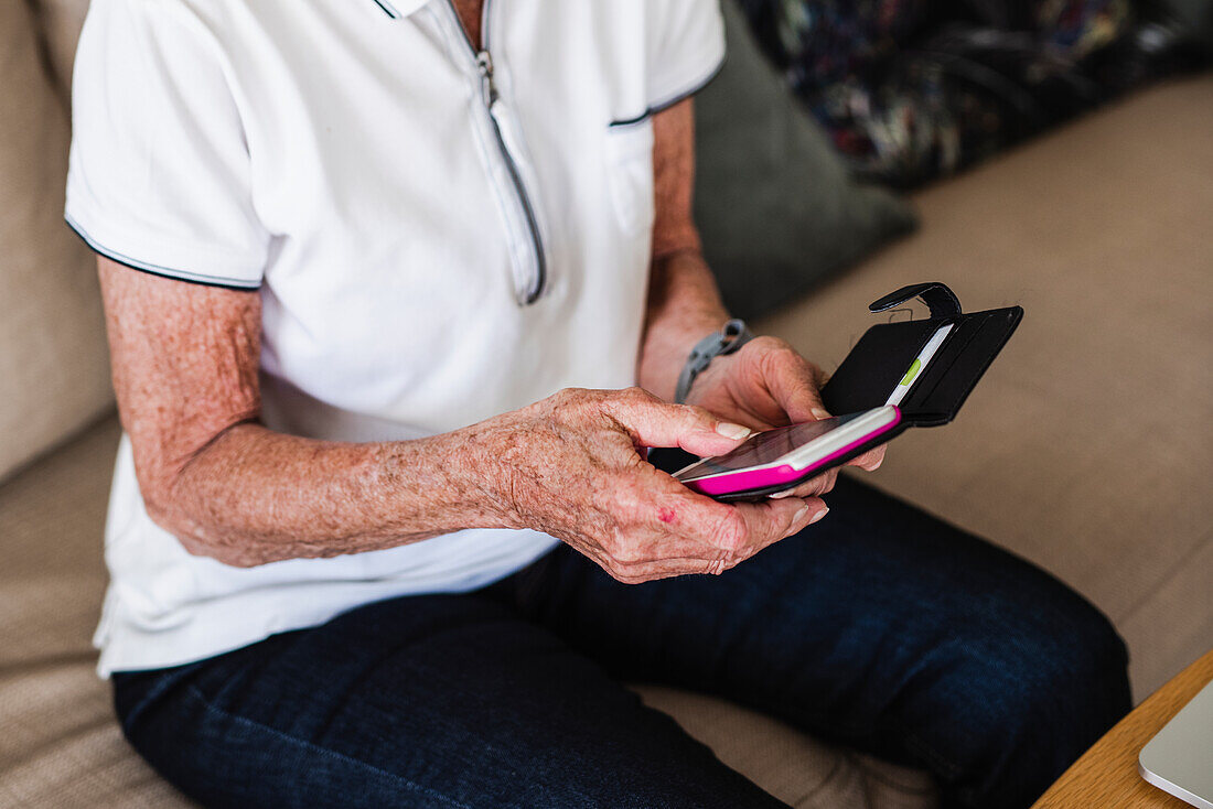 Woman using phone