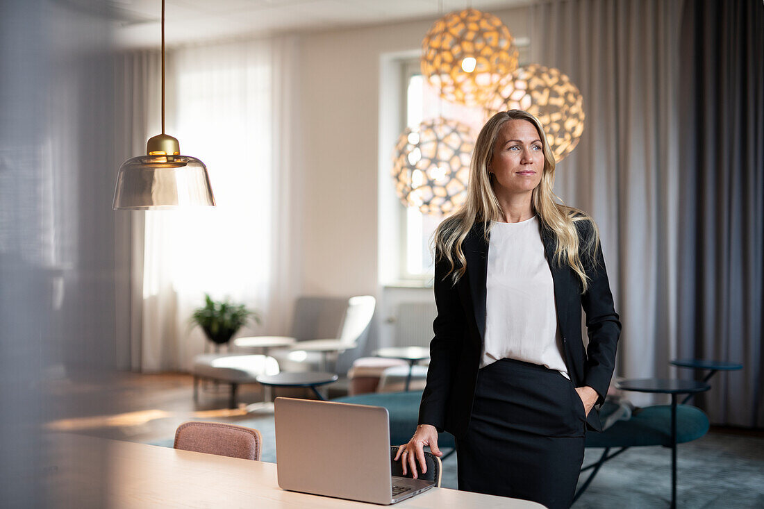 Businesswoman looking away