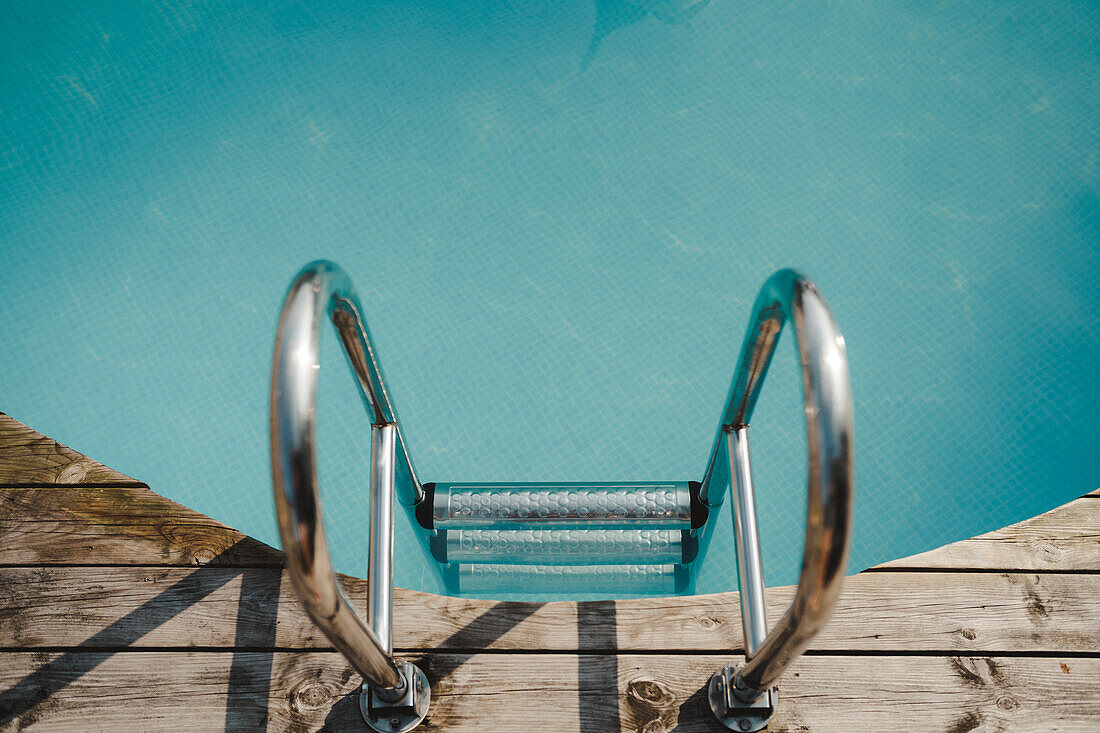 Ladder at swimming-pool