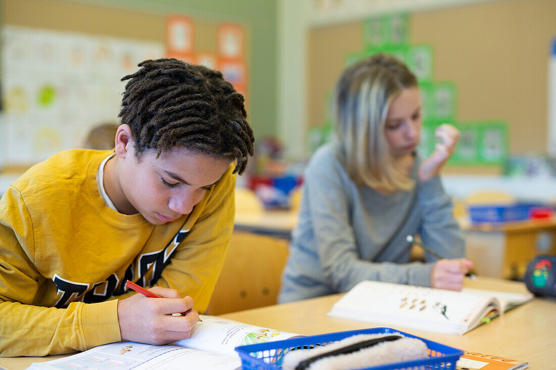 Boy in classroom