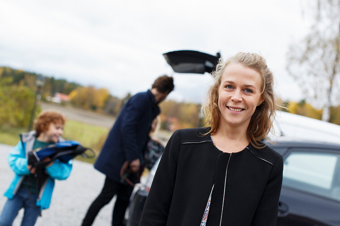 Woman looking at camera