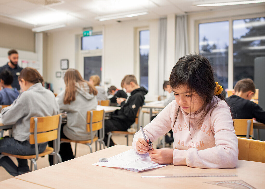 Girl in classroom