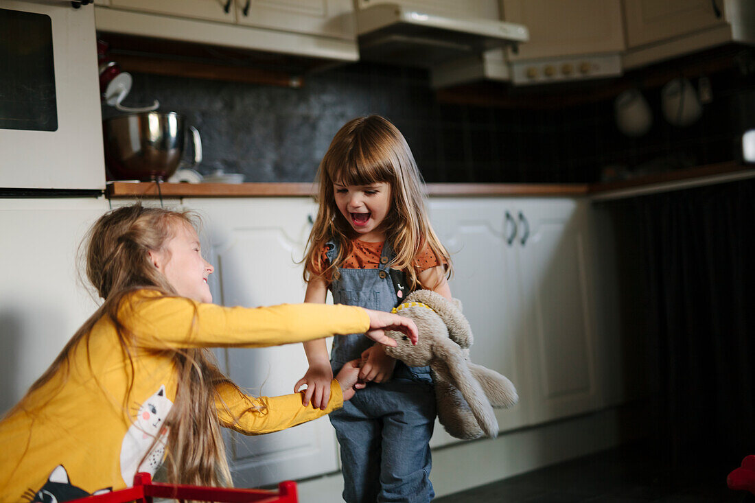 Sisters playing together