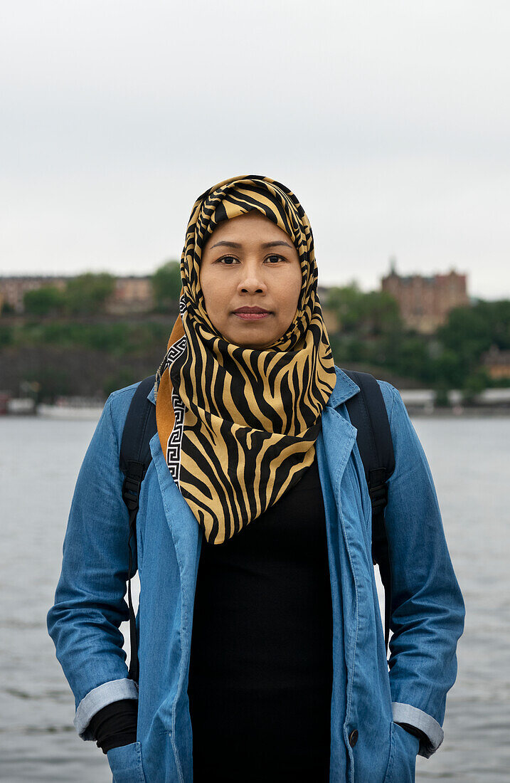 Young woman looking at camera