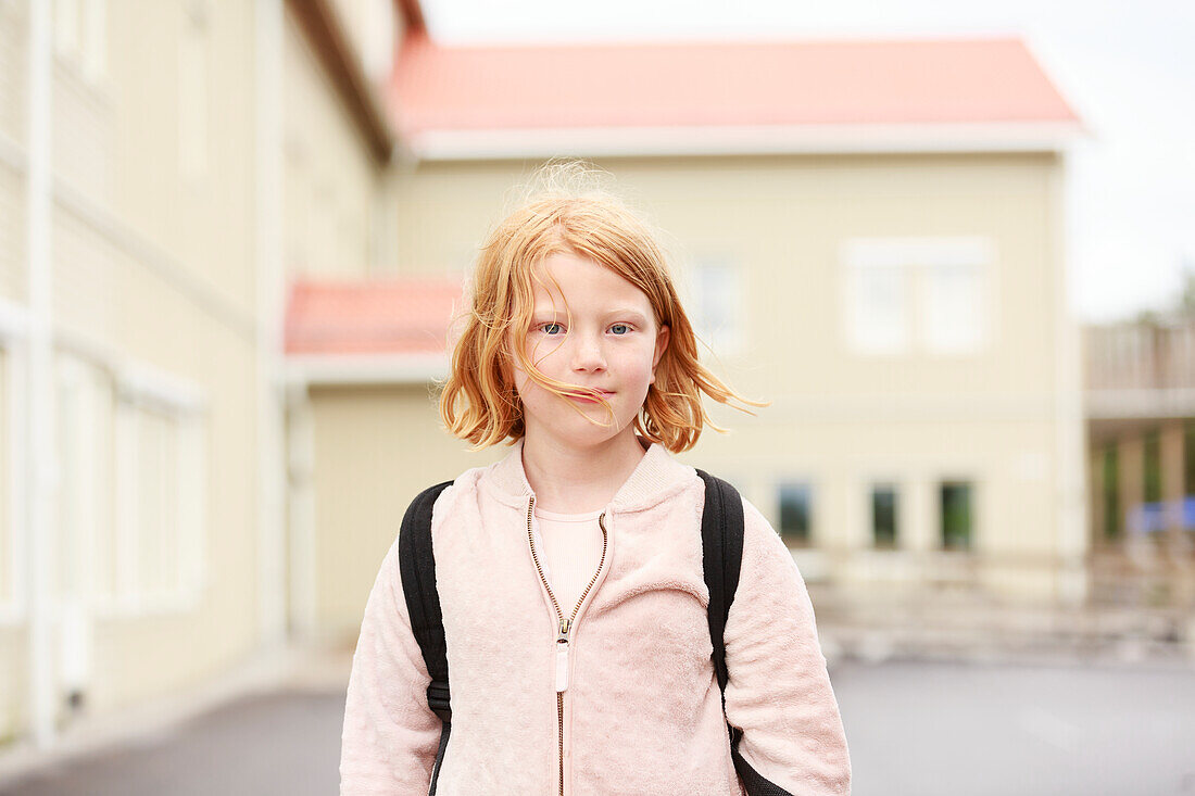 Girl looking at camera