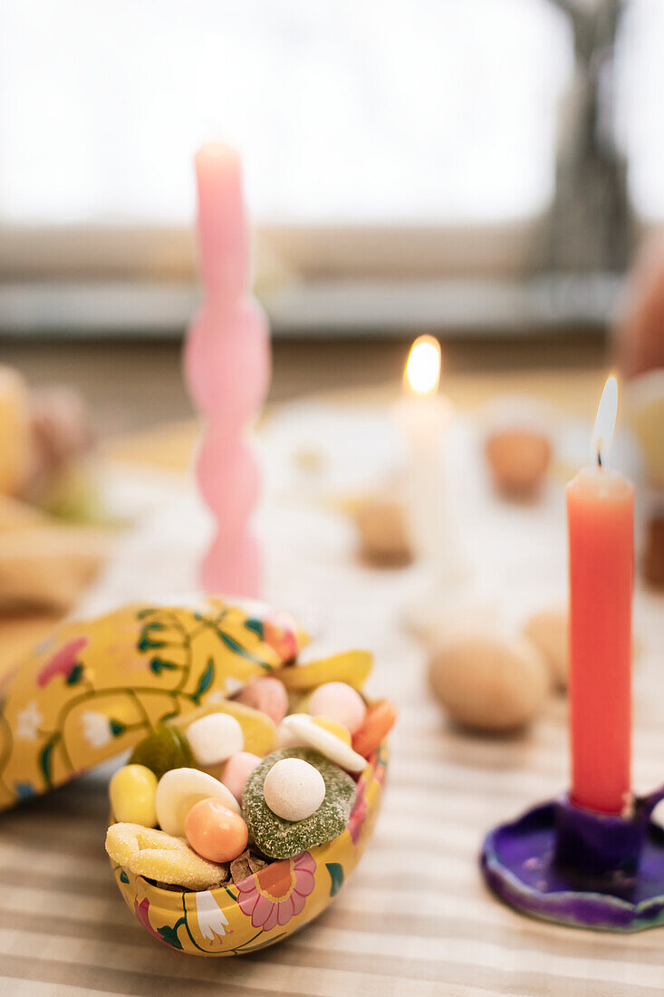 Sweets on Easter table