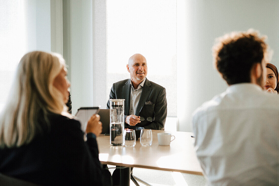 People at business meeting