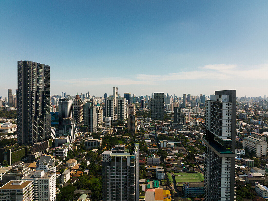 Modern cityscape of business district