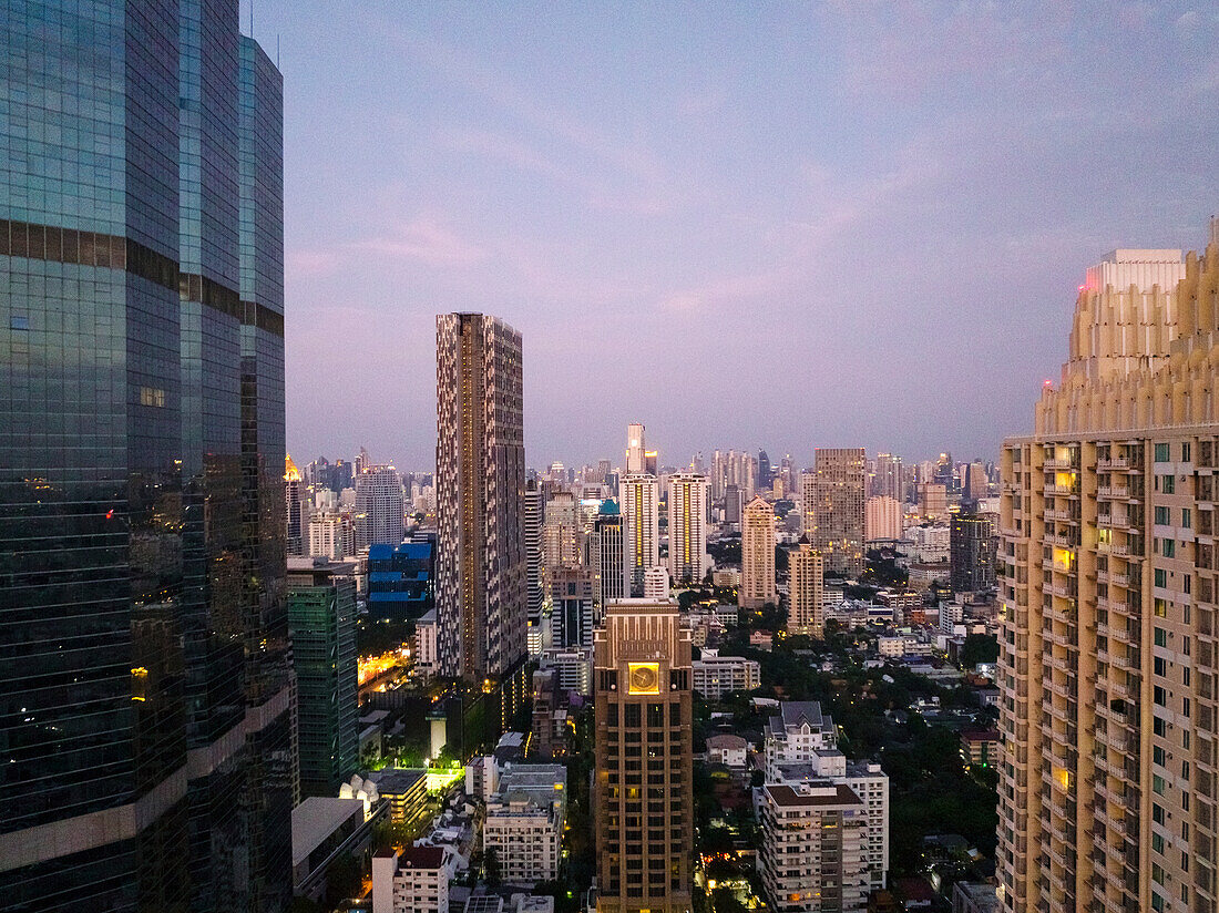 Modern cityscape of business district