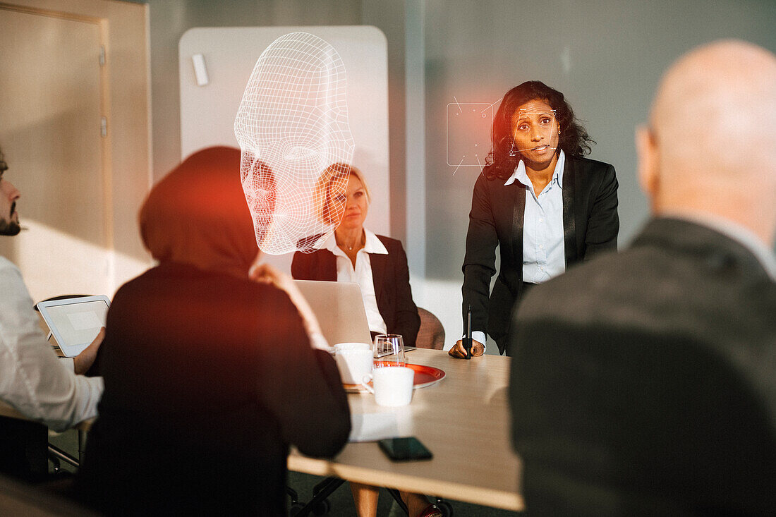 Business people having meeting in office