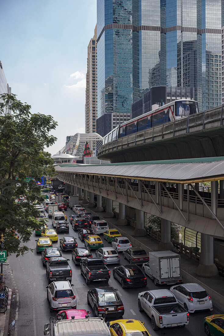 Verkehrsstau im Stadtzentrum