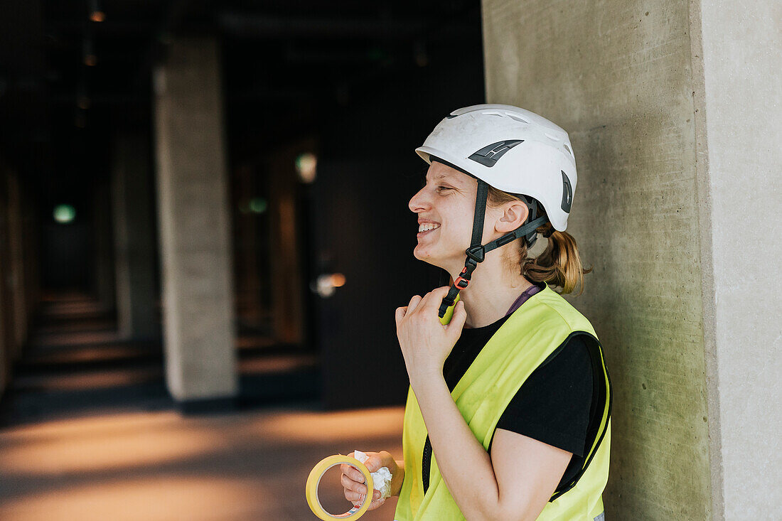 Worker at construction site