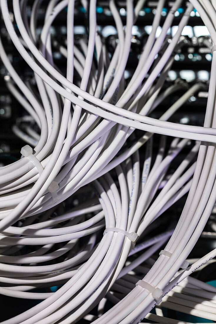 Bunch of cables in electronic equipment