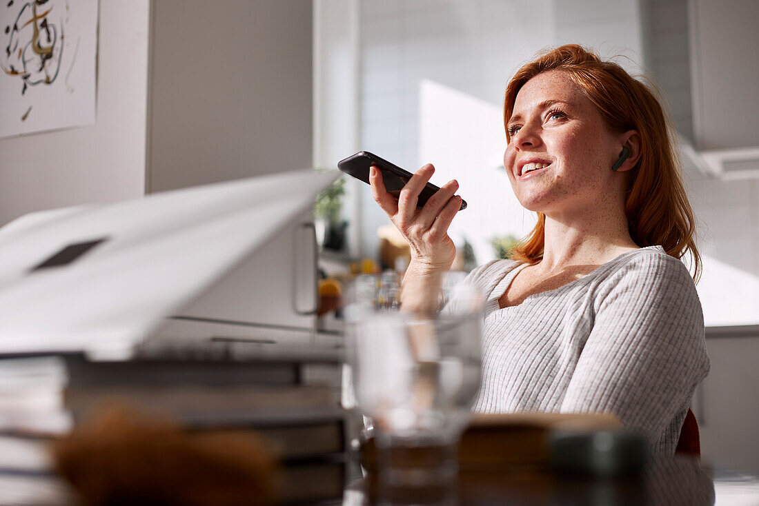 Woman talking via cell phone