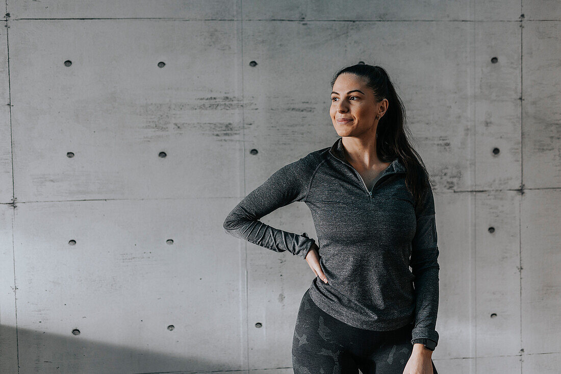 Woman standing in gym