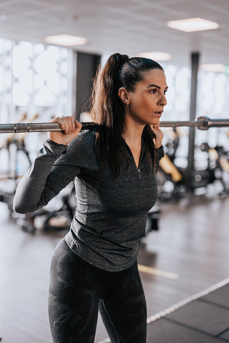 Woman exercising in gym