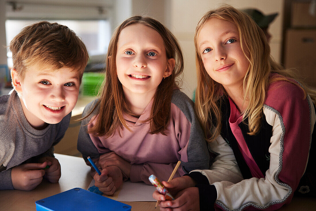 Portrait of smiling students